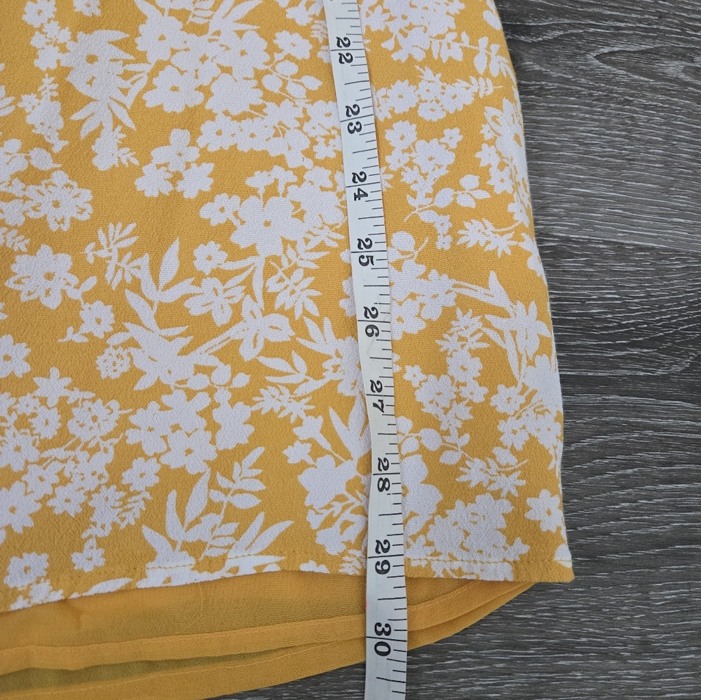 Sabo Floral Yellow Milkmaid Puff Sleeves Mini Dress size XS - Picture 9 of 12